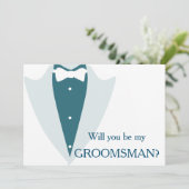 Ik heb het meisje, ben je mijn Groomsman? Kaart (Staand voorkant)