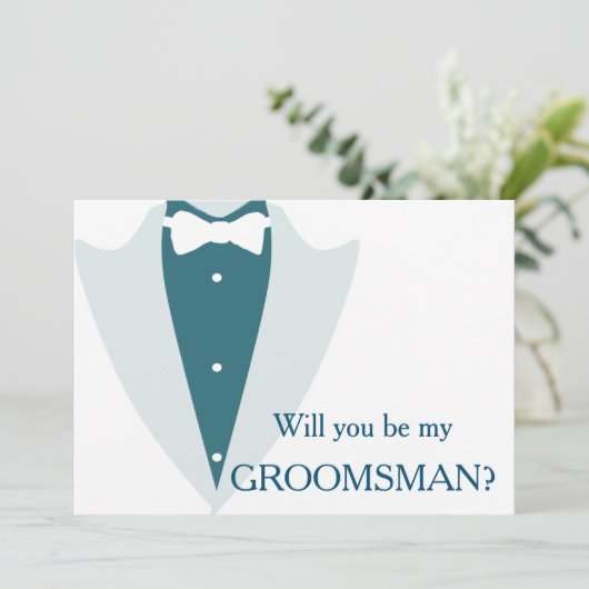 Ik heb het meisje, ben je mijn Groomsman? Kaart (Staand voorkant)