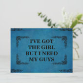 Ik heb het meisje, maar ik heb mijn jongens Grooms Kaart (Staand voorkant)