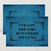 Ik heb het meisje, maar ik heb mijn jongens Grooms Kaart (Voorkant / Achterkant)
