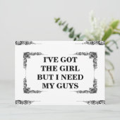 Ik heb het meisje, maar ik heb mijn mannen groomsm kaart (Staand voorkant)