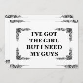 Ik heb het meisje, maar ik heb mijn mannen groomsm kaart (Voorkant / Achterkant)