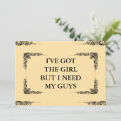 Ik heb het meisje, maar ik heb mijn mannen groomsm kaart (Staand voorkant)