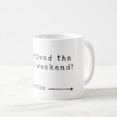 Ik heb het meisjesweekend overleefd | Datum | Koffiemok (Voorkant rechts)