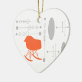 Ik heb het middeleeuwse grijze patroonstoel Silhou Keramisch Ornament (Links)