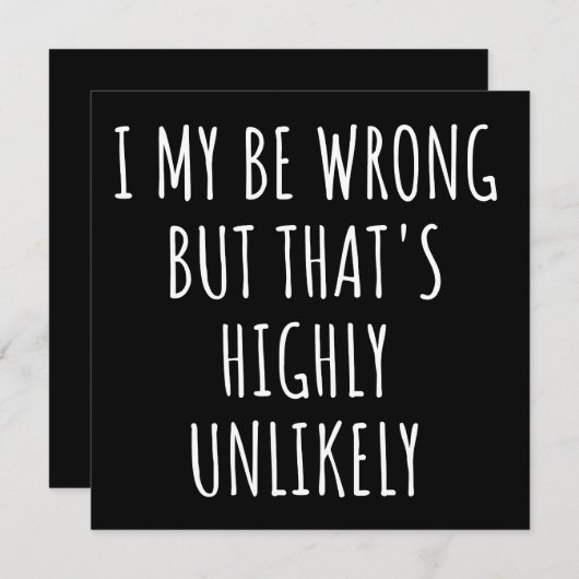 ik heb het mis , maar dat is hoogst onwaarschijnli save the date (Voorkant / Achterkant)