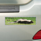 Ik heb het niet gedaan. bumpersticker (Op auto)