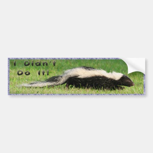 Ik heb het niet gedaan. bumpersticker (Voorkant)