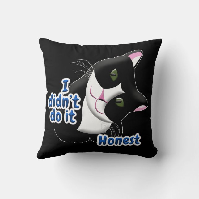 Ik heb het niet gedaan Cat Kussen (Achterkant)
