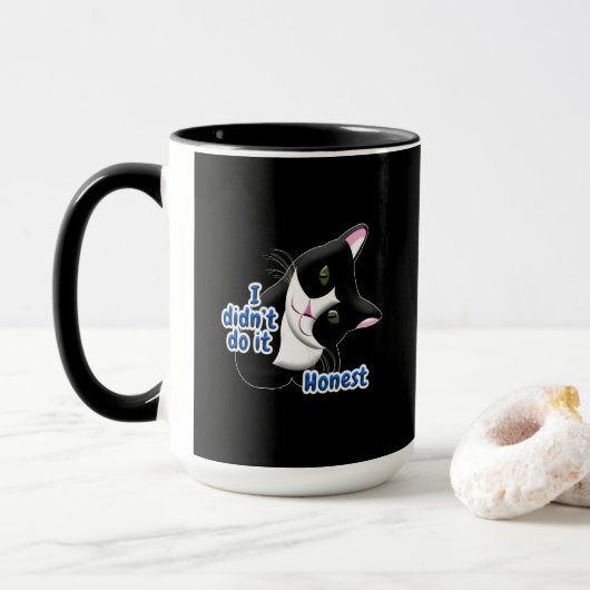Ik heb het niet gedaan Cat Mok (Met donut)