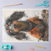 Ik heb het niet gedaan Dachshund Dog Decoupage Tissuepapier (Craft)