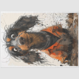Ik heb het niet gedaan Dachshund Dog Decoupage Tissuepapier