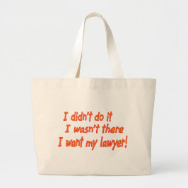 Ik heb het niet gedaan.... grote canvas tas