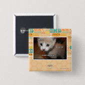 Ik heb het niet gedaan. vierkante button 5,1 cm (Voorkant /achterkant)