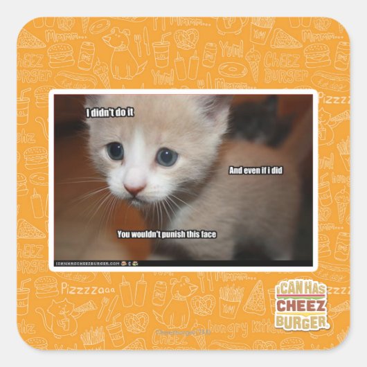 Ik heb het niet gedaan. vierkante sticker (Voorkant)