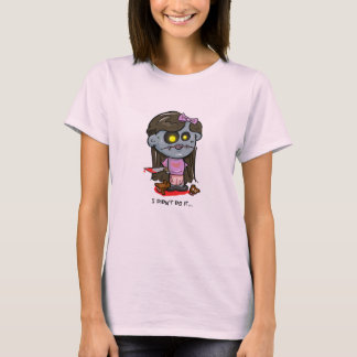 "Ik heb het niet gedaan..." Zombie Girl T-shirt