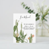 Ik heb het nieuwe adres aankondiging Cactus Plant  Briefkaart (Staand voorkant)