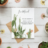 Ik heb het nieuwe adres aankondiging Cactus Plant  Briefkaart
