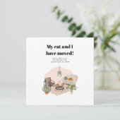 Ik heb het nieuwe adres Boho Bewegende Aankondigin (Staand voorkant)