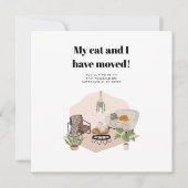 Ik heb het nieuwe adres Boho Bewegende Aankondigin (Voorkant)