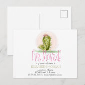 Ik heb het Nieuwe Adres van Cactus van de Waterver Aankondigingskaart (Voorkant / Achterkant)