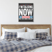Ik heb het nu over het President van Trump Kamala Canvas Afdruk (Insitu (Slaapkamer))