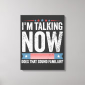Ik heb het nu over het President van Trump Kamala Canvas Afdruk (Voorkant)