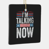 Ik heb het nu over het President van Trump Kamala Keramisch Ornament (Rechts)