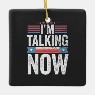 Ik heb het nu over het President van Trump Kamala Keramisch Ornament