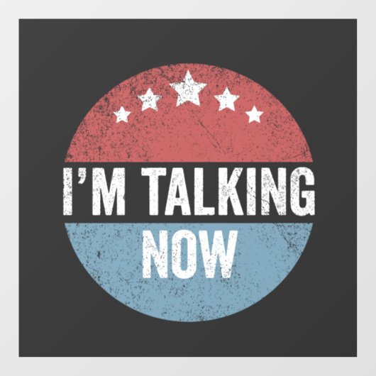 Ik heb het nu over het President van Trump Kamala Raamsticker (Vel)