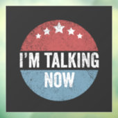 Ik heb het nu over het President van Trump Kamala Raamsticker (Vel 3)