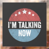 Ik heb het nu over het President van Trump Kamala Raamsticker (Vel 2)