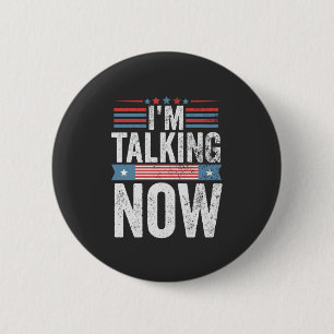 Ik heb het nu over het President van Trump Kamala Ronde Button 5,7 Cm