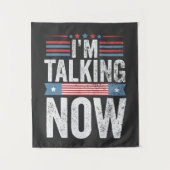 Ik heb het nu over het President van Trump Kamala Wandkleed (Voorkant)