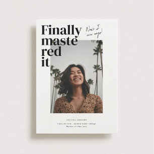 Ik heb het onder de knie! Afstuderen foto aankondi Kaart