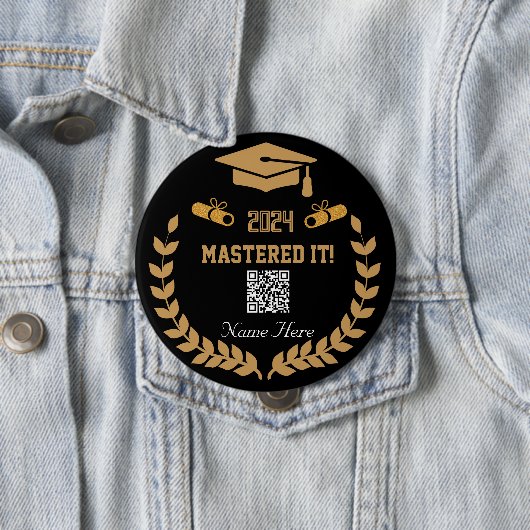 Ik heb het onder de knie! Gepersonaliseerde 2024 A Ronde Button 4,0 Cm (In situ)