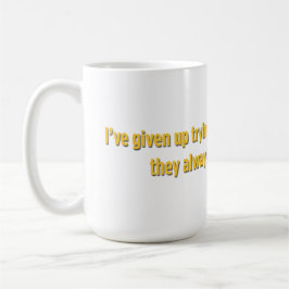 Ik heb het opgegeven om te ontsnappen aan de reali koffiemok