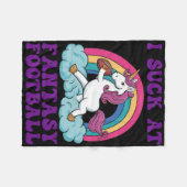 Ik heb het over Fantasy Football Unicorn Rainbow G Fleece Deken (Voorkant (Horizontaal))