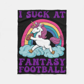 Ik heb het over Fantasy Football Unicorn Rainbow G Fleece Deken