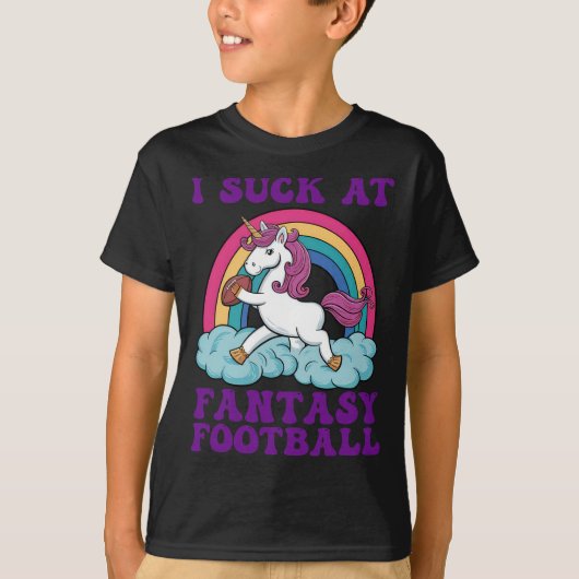 Ik heb het over Fantasy Football Unicorn Rainbow G T-shirt (Voorkant)