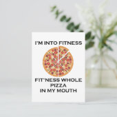 Ik heb het over fitness pizza feestdagenkaart (Staand voorkant)
