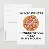 Ik heb het over fitness pizza feestdagenkaart (Voorkant / Achterkant)