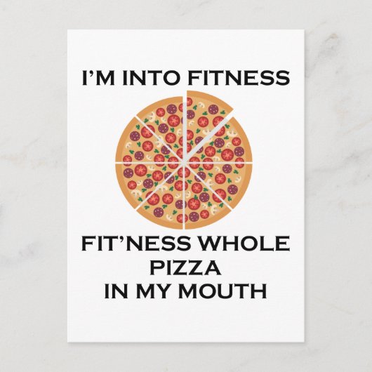 Ik heb het over fitness pizza feestdagenkaart (Voorkant)