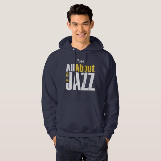 Ik heb het over jazz sweatshirt met capuchon (Voorkant volledig)