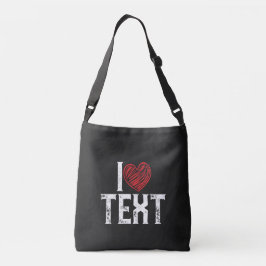 IK HEB HET OVER RED HEART DESIGN CROSSBODY TAS