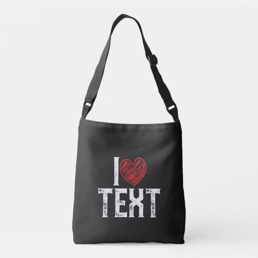 IK HEB HET OVER RED HEART DESIGN CROSSBODY TAS (Achterkant)