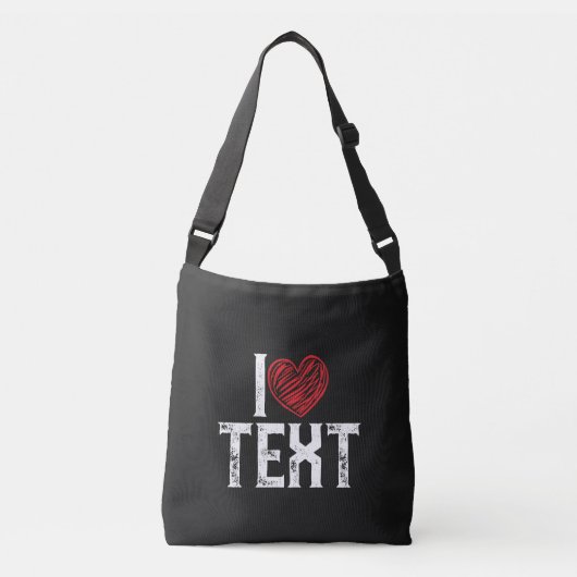IK HEB HET OVER RED HEART DESIGN CROSSBODY TAS (Voorkant)