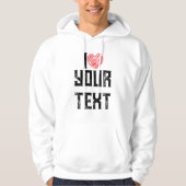 IK HEB HET OVER RED HEART DESIGN HOODIE (Voorkant)
