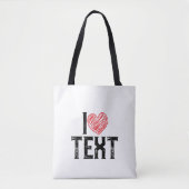 IK HEB HET OVER RED HEART DESIGN TOTE BAG (Voorkant)
