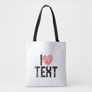 IK HEB HET OVER RED HEART DESIGN TOTE BAG